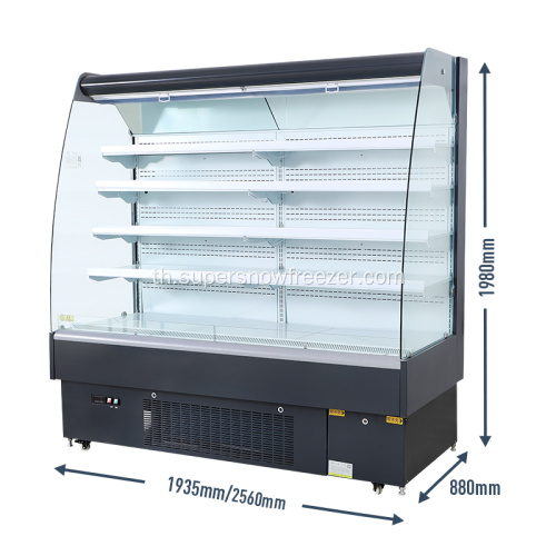 ฝั่งกระจก Multideck Open Chiller สำหรับการแสดงผลผลไม้